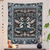Vintage Mittelalterlicher Drache Wandteppich Gotisches Mythisches Wesen Wandteppich Barocker Floral-Wandteppich Ästhetische Dunkle Academia Wand