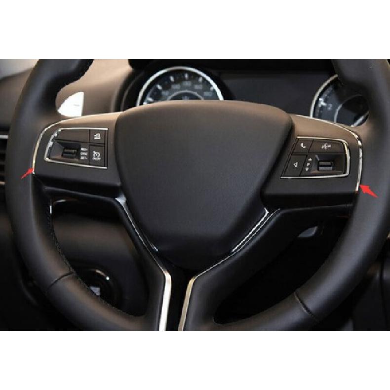 ABS Silver Interior Cover Steering Wheel Trim Fit For 2017- Maserati Levante