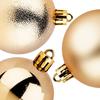Shatterproof Gold Christmas Baubles 6 Cm 9 Pcs.