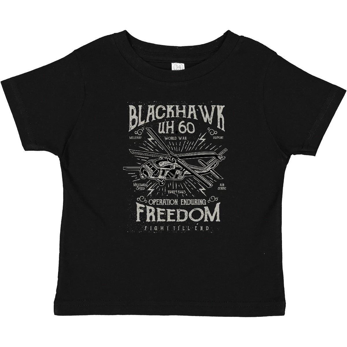 Inktastic Black Hawk Military Baby T-Shirt Helicopter Operation Enduring Freedom 130
