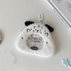 Cute Cartoon Rice Ball Plush Badge Card Holder Round Badge Protective Cover Display Pendant Mini Pain Bag Ornament Card Holder