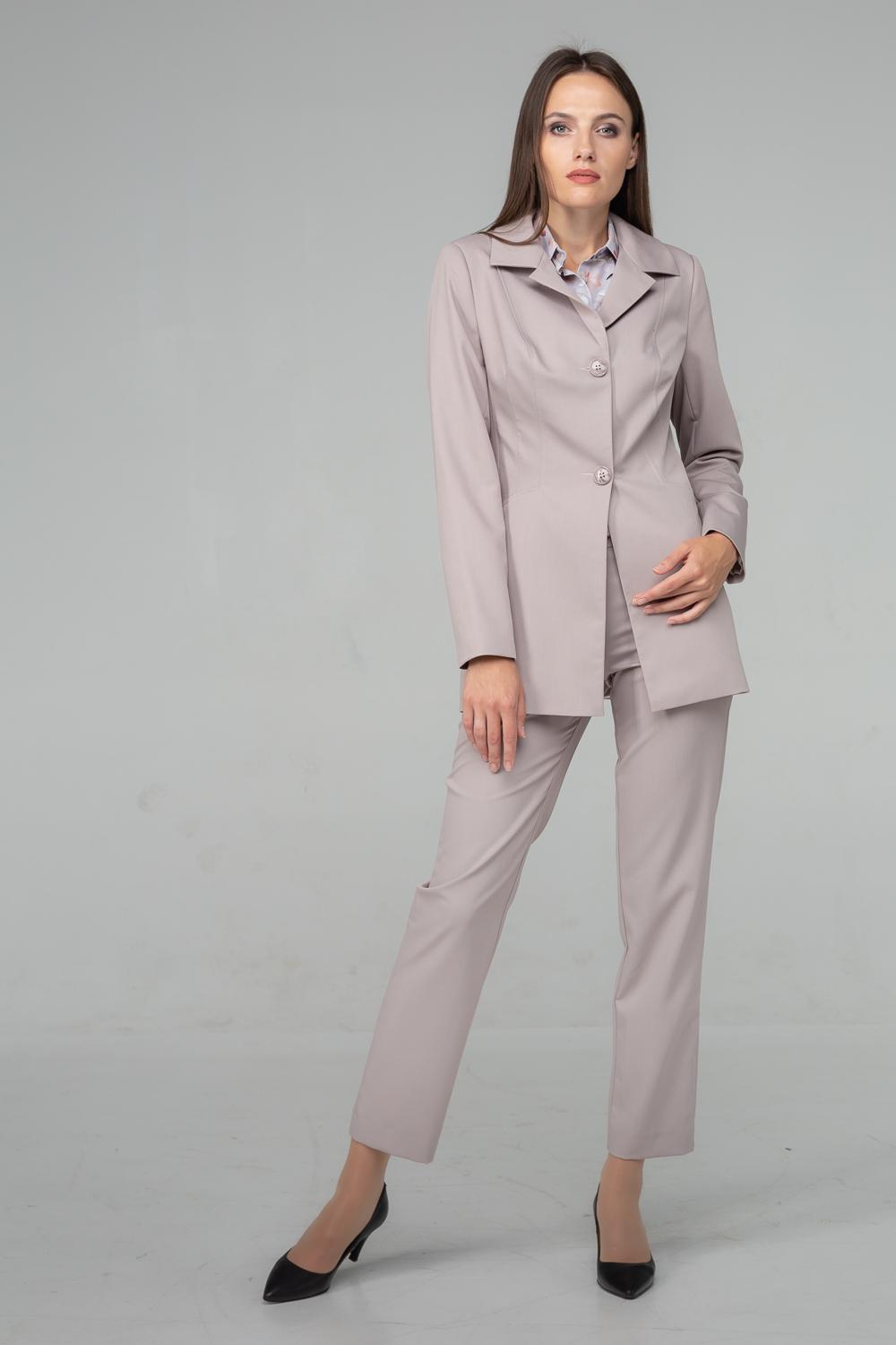 

Прямий піджак з довгим рукавом 38 сірий