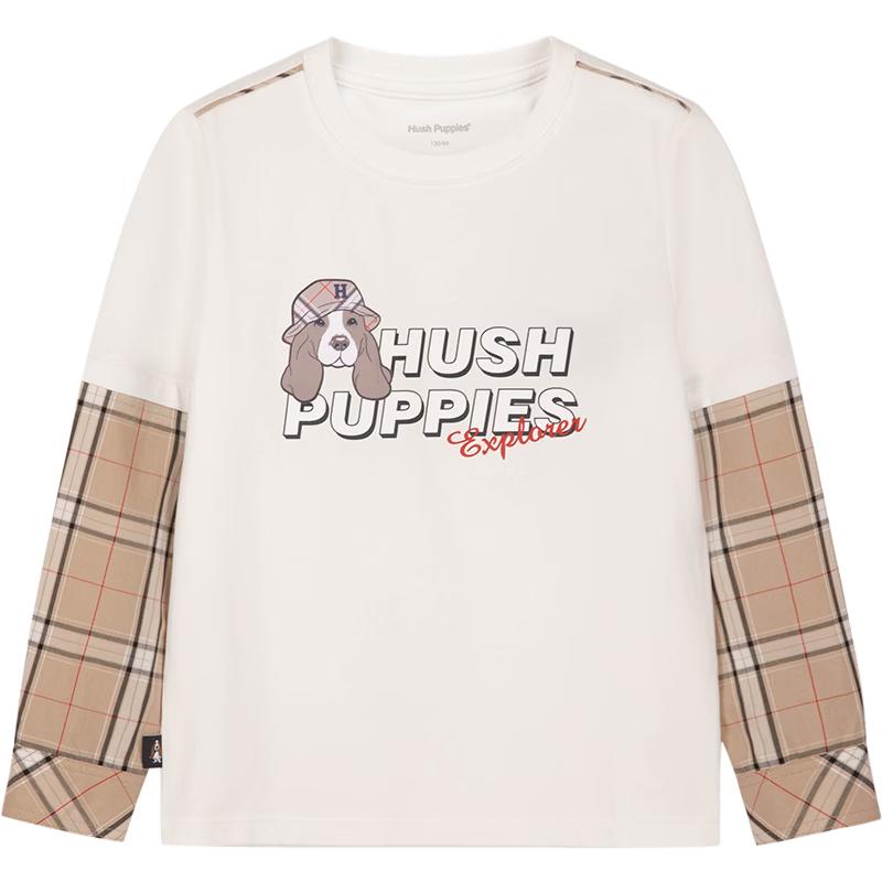 

Hush Puppies Boys Spliced Plaid Long-Sleeve T-Shirt 170