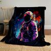 "Colorful Astronaut In Space Scene" Patterned Blanket, Flannel, Suitable for All Seasons, Home Decor, Warm and Cozy