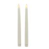 Home Decor Realistic Ivory Plastic Warm White Flickering LED Candlesticks Flameless Taper Candles