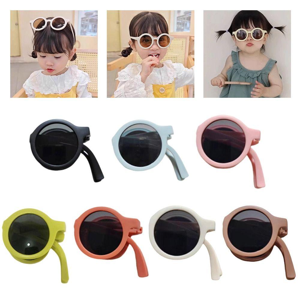Candy Colored Stylish Sunglasses Round Frame Round Frame Sunglasses  For Girls