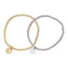 Gold/Silver/Silver Tone Stainless Steel Stretch Beaded Wristband 53 Piece Sphere Design Fashion Jewelry For Adults