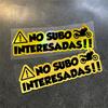 1PC NO SUBO INTERESADAS Motocycle Stickers Waterproof for Motocycle Fuel Tank Fairing Car Window Scooter Universal Vinyl Decals