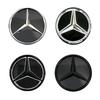 Bilklistremerke For Mercedes Benz Krom Sølv Og Glans Svart Bil Front Grill Stjerne Emblem Opplyst Logo For Mercedes Benz C
