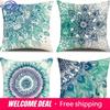 Home Decor Exquisite Mandala Pattern Decorative Cushion Covers Pattern Cushion Cover Suitable For Sofa Bedroom Car Pillow Cover