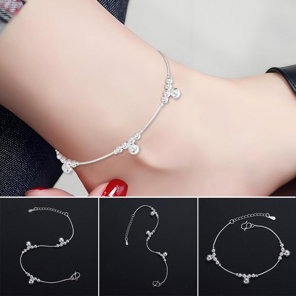 Hot Fashion Jewelry Foot Anklet Bells Bead Silver Plated Chain Ankle Bracelet