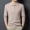 FENGXUN Men's Business Casual Wool Blend Polo Sweater