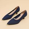 New versatile thin heel pointed fly-woven women's shoes are not stuffy knitting