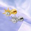 Titanium F136 Diamond Inlaid Ear and Lip Studs - Versatile, Elegant, European & American Style
