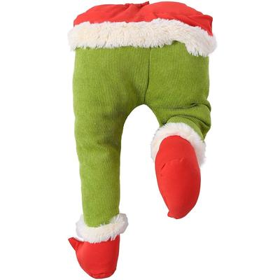 Weihnachtsbaumschmuck Wie die Grinches Weihnachten stahlen Stoff-Elfenbeine stecken in Weihnachts-Sackleinenkranz Tür Heimdekorationen
