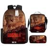 Godzilla Godzilla Student School Bag Cartoon Children Backpack Satchel Anime Trend