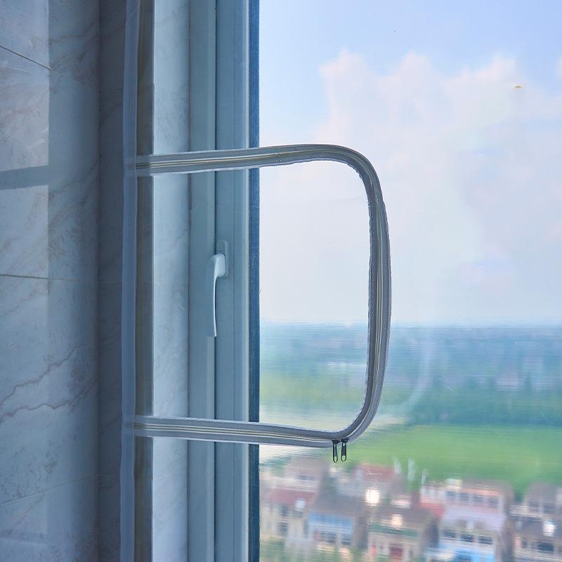 Transparent Window Winter Insulation Film Warm Double Layer Windproof Curtain With Zipper Self-Adhesive Heat Protection Film