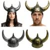 Antik aussehender Wikingerhorn-Hut Helm Kunststoff-Stierhorn Kopfbedeckung Herren Damen