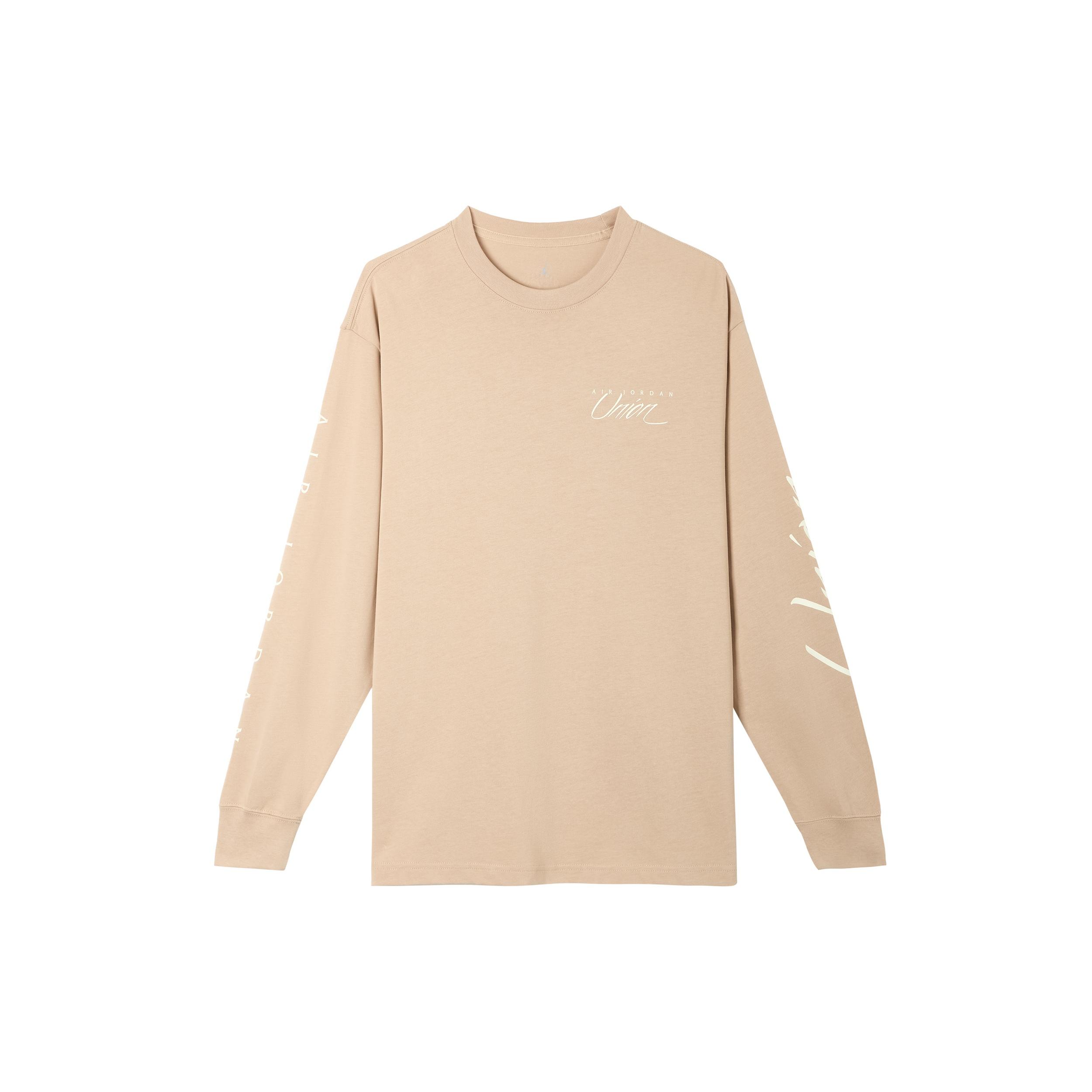 Air Jordan Long-Sleeve Tee x Union Bio Beige Men s DV7342-296 L
