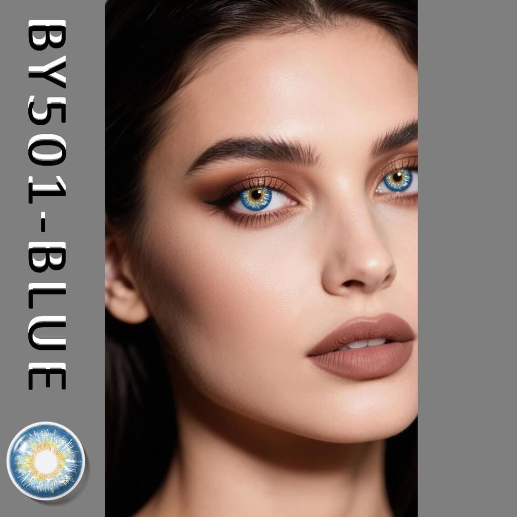 Color Lenses 2 Pairs 14.2 Mm Natural Color Lenses for Vision Eye Lens, Blue Eyes, Green Eyes