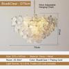 French Style LED Flower Pendant Light - Modern Glass Hanging Lamp for Living Room, Dining Room & Bedroom Home Decor
