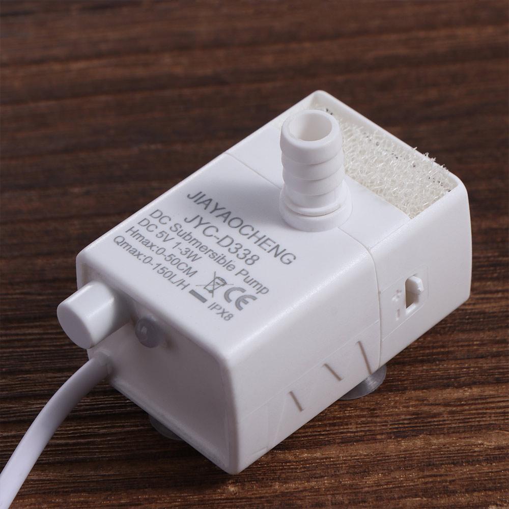 Ultra-quiet Mini Submersible Pump LED Light Water Fountain Pump Replacement  Dog Water Dispenser