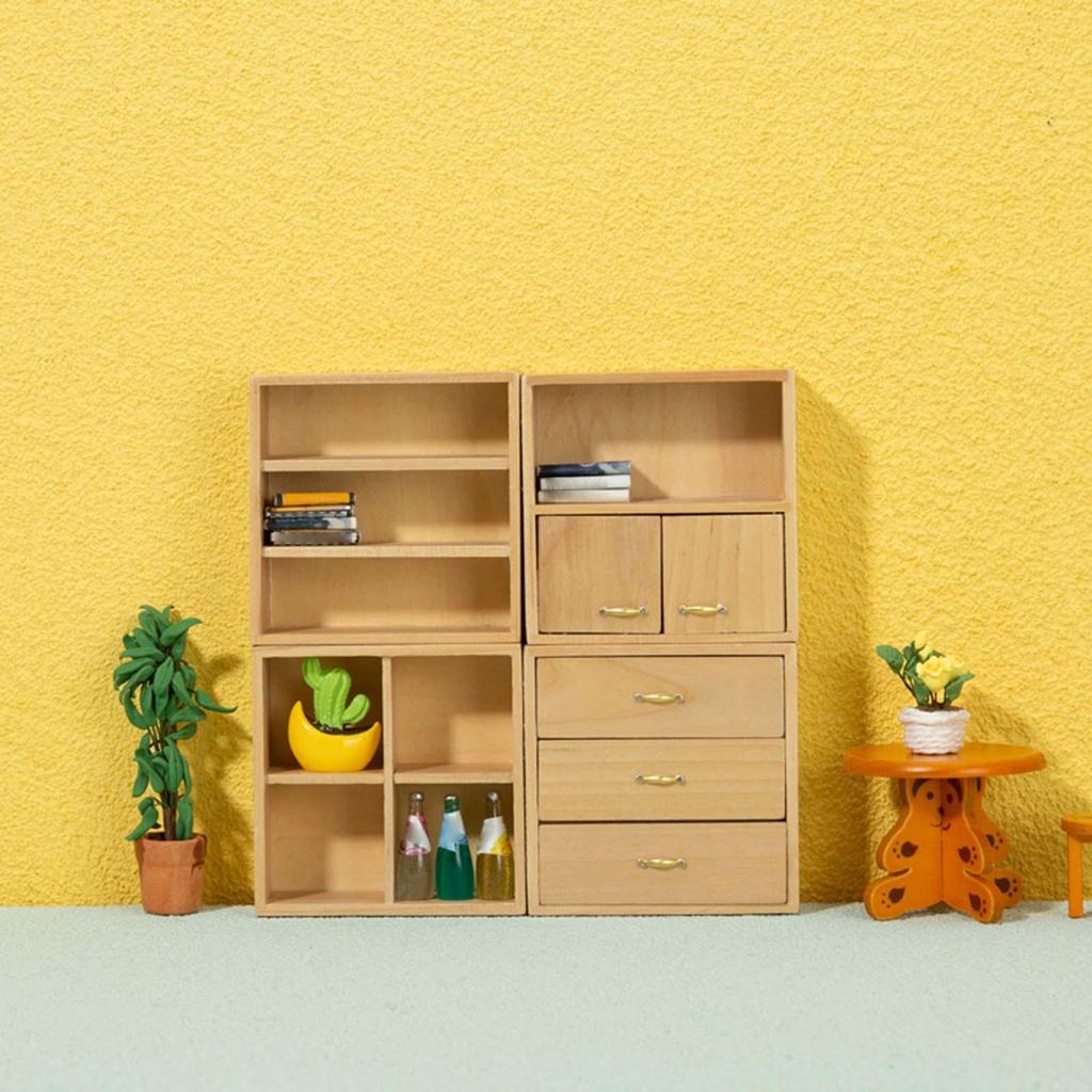 1:12 Storage Cabinet Classified Closet for Dollhouse Photography Props Micro Landscape