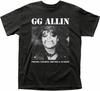 GG Allin Freaks Drunks T Shirt Mens Rock N Roll Band Tee