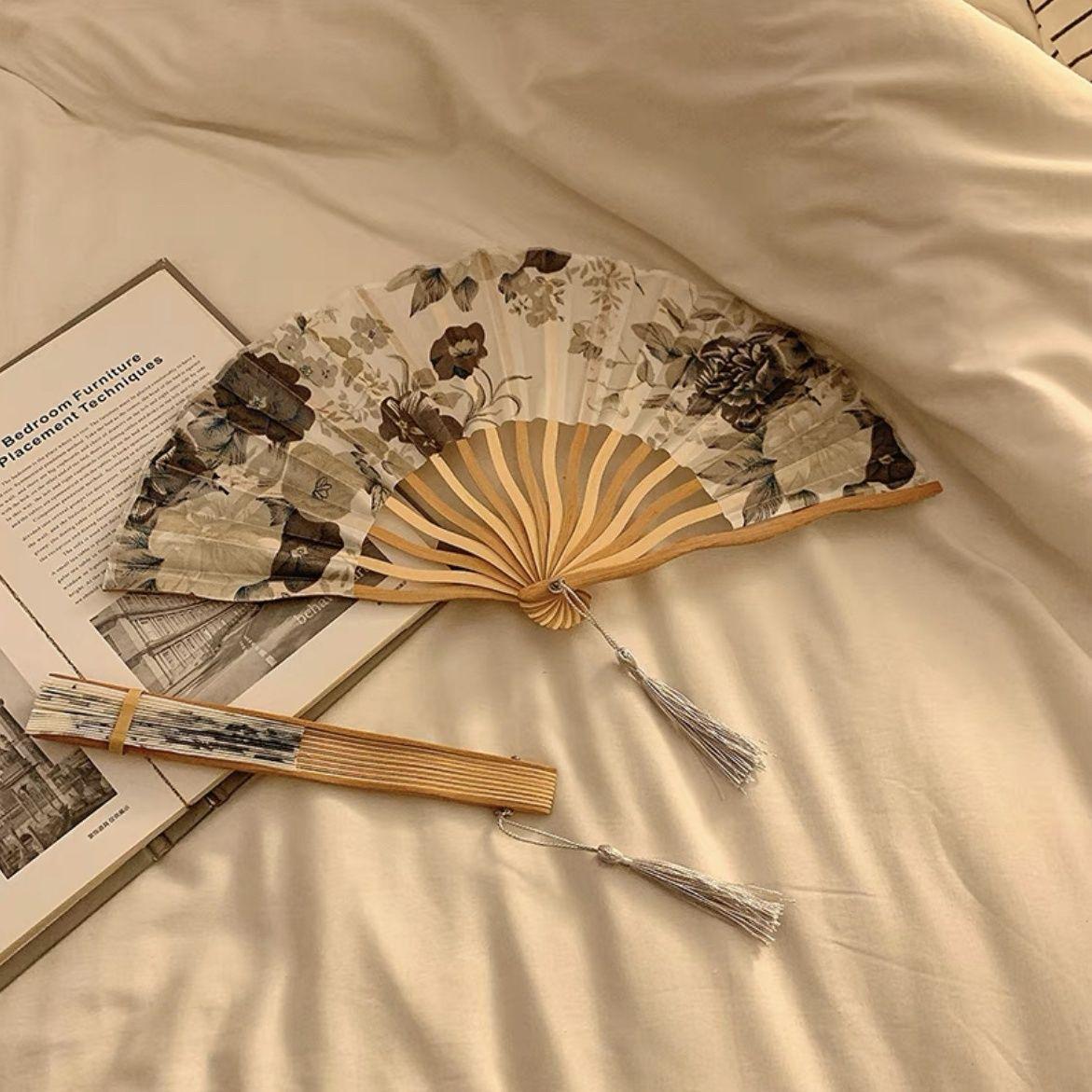 

Портативный складной веер в китайском стиле: Реквизит в античном стиле для летних поз