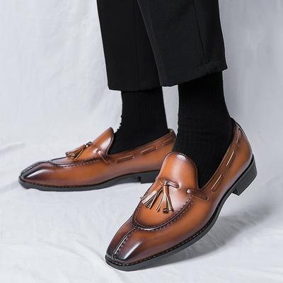 Luxury Designer Gentleman New Tassel Splice Patent Leather Casual Shoes Formal Wedding Dress Homecoming Footwear Zapatos Hombre