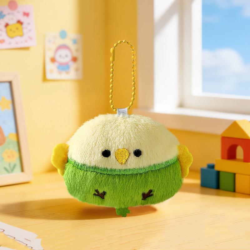Cute Cartoon Plush Bird Keychain Creative Fashion Parrot Seagull Pendant Backpack Decoration Pendant Accessories Gift