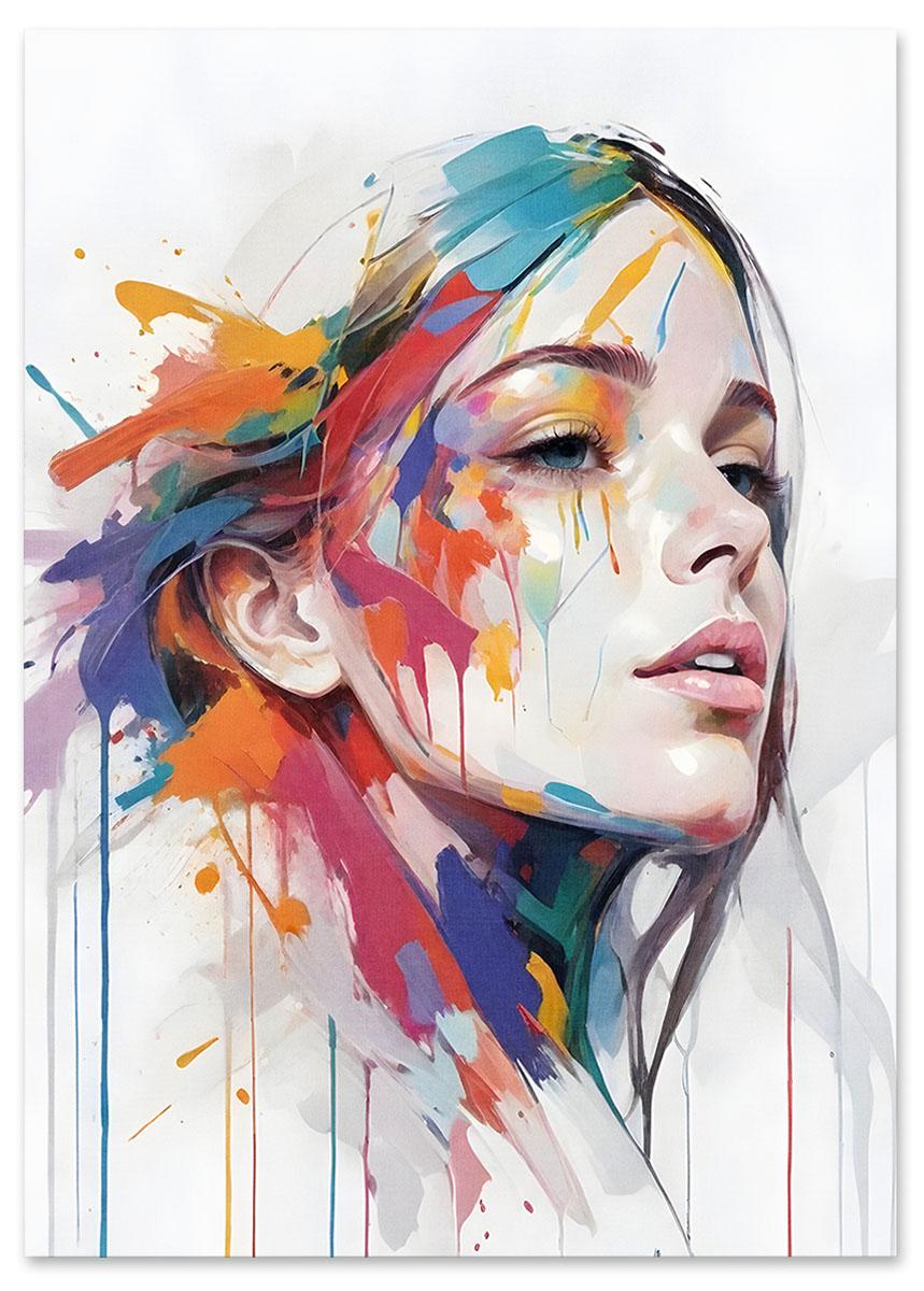 

Plakat portret farba abstrakcja 30x40 cm