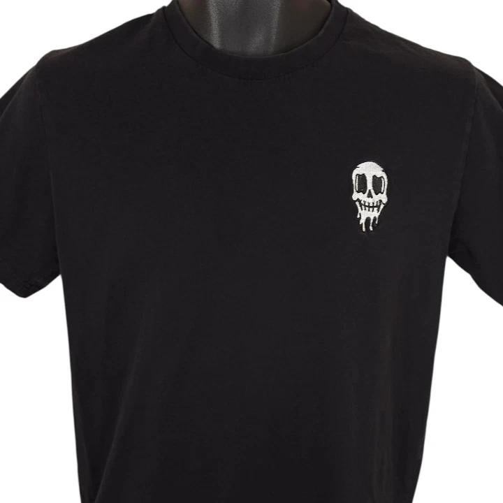 

Skull T Shirt Mens Size Small Black Eighty Eight Embroidered Skeleton Streetwear 4XL