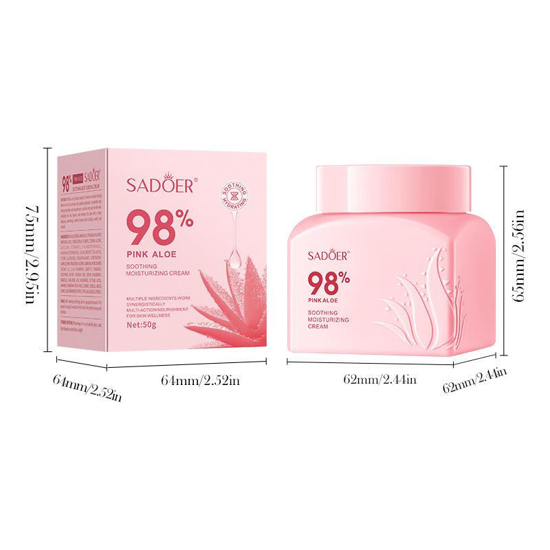 Pink Aloe Vera Soothing Moisturizer 50g Hydrating Moisturizing Cream Skin Care Products