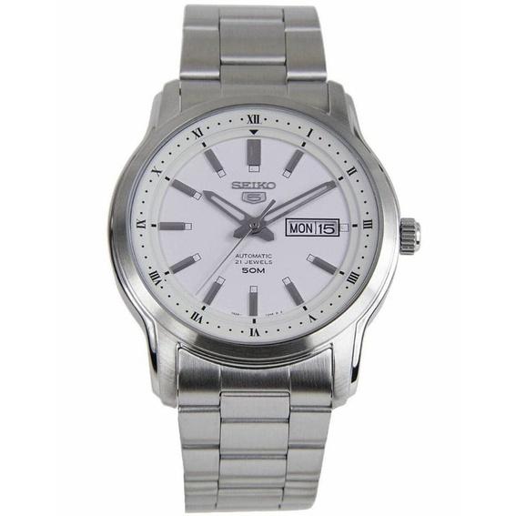 Восстановленные мужские часы Seiko 5 Automatic с белым циферблатом SNKP09 SNKP09K1 SNKP09K белый