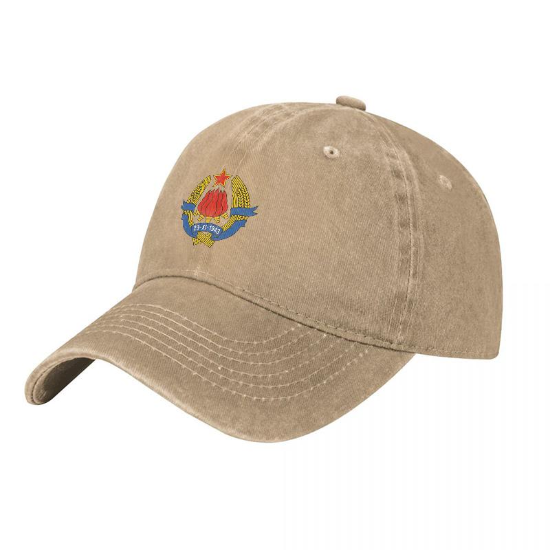 Mongolian Emblem Washed Canvas Baseball Cap with National Symbol Design for Unisex and Women Casual Outdoor Wear