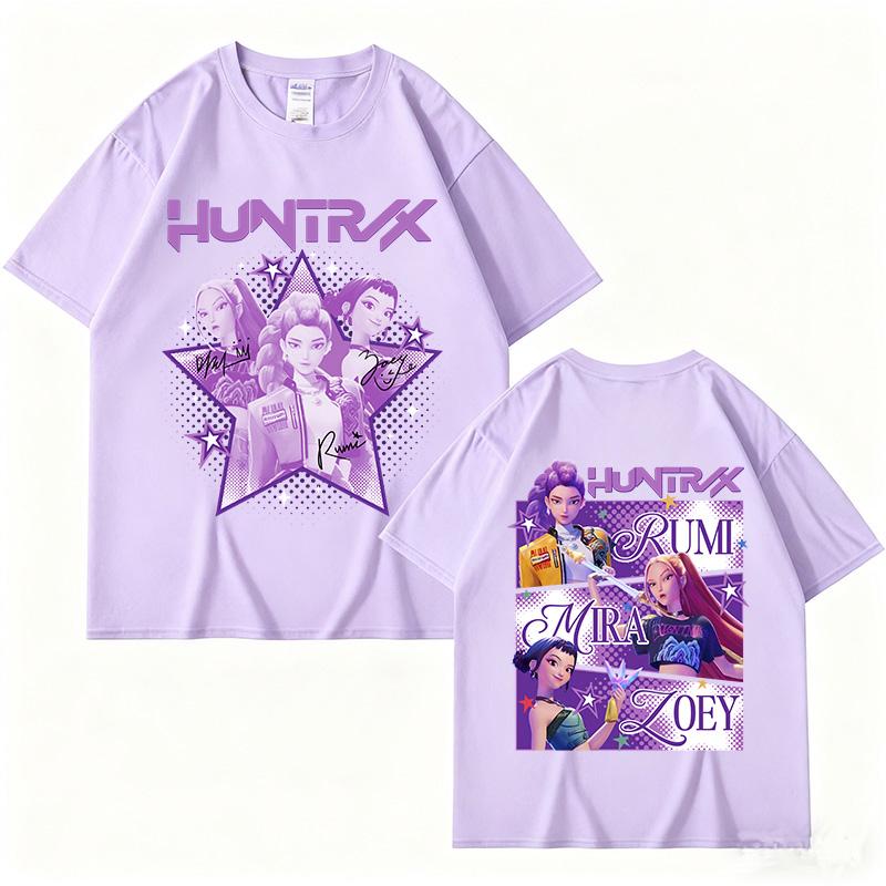 Trendy Streetwear 100 Cotton Kpop Kpop Demon Hunters Graphic TShirt Unisex Women Fashion Casual Unisex Girls Top Tee Oversize