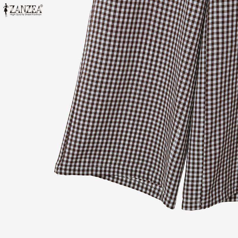 ZANZEA Women Sleeveless Vest Tops and Pants Summer Two Piece Suit Sets