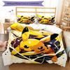 3pcs Pokémon Pikachu Pattern Bedding Set Duvet Cover Set Includes Duvet Cover &pillowcases, Perfect All Season Bedroom Decoration & Gift