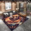 Flying Sunset Animals Pattern Square Carpet,Area Rug,Carpet Rug for Living Room Bedroom Sofa Playroom Decor,Non-slip Floor Mat,Holiday Birthday Gifts
