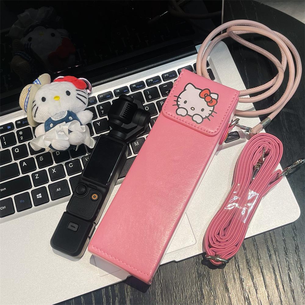 

Solid Color Hello Kitty DJI Pocket 3/4 Cartoon Protective Storage Bag, Drop-proof DJI Pocket 4