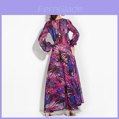 Elegant Women Ladies Chiffon Boho Long Sleeve Maxi Dress For Evening Events