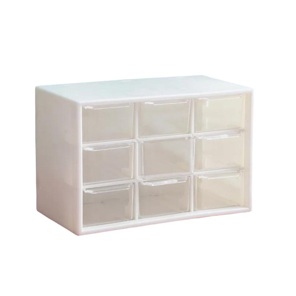 PVC Storage Box 9 Grids Drawer Organizer Box Desktop Drawer Organizer For Jewelry Cosmetics