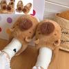 Capybara Hausschuhe Rutschfeste Kugelfisch Damen Kinder Zuhause Baumwollschuhe Jungen Mann Niedliche Kapibala Mädchen Plüschhausschuhe