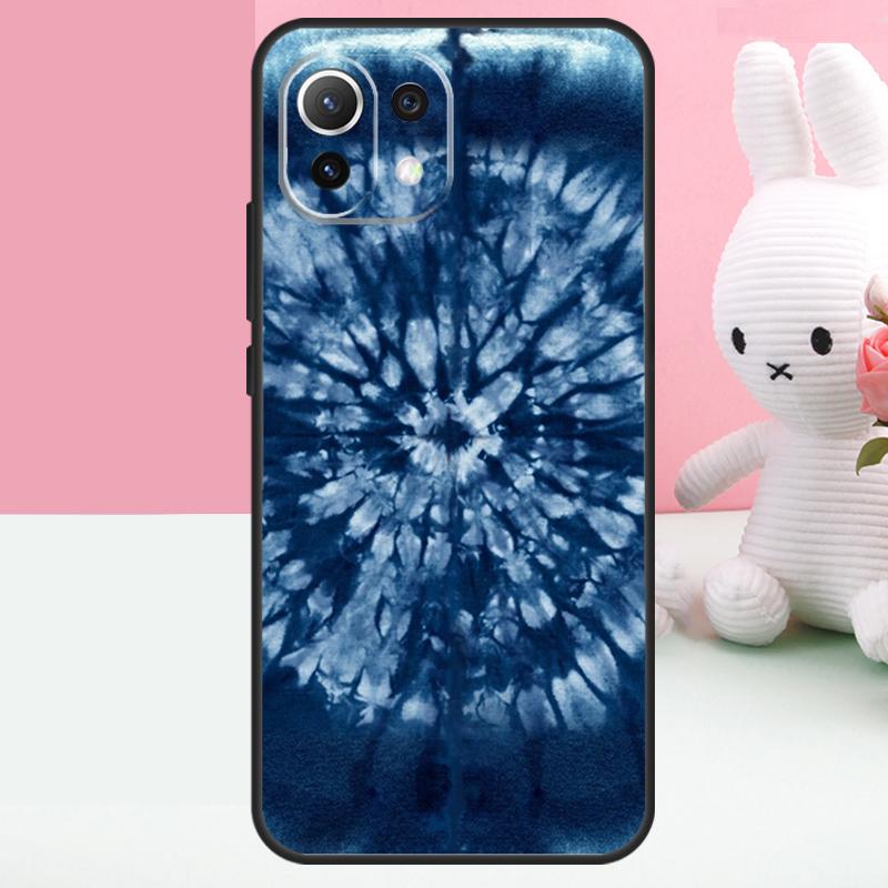 Shibori Indigo Batik Hülle Für Xiaomi 15 Ultra 14 15T 13T 14T 17 Pro Max POCO F8 Ultra F7 F5 F6 X5 X6 X7 Pro Funda