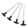 4PCS Camping Tent Pegs Stainless Steel T Shaped Screw in Stakes Ground Anchors for Outdoor Canopy Awning Shed
