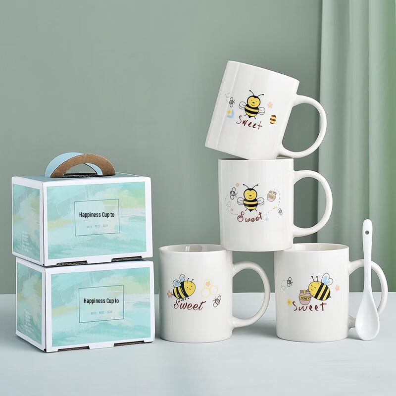 SHUNJU Ceramic Mug and Spoon Set