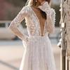 2024 Women's Wedding Dresses: Sexy Lace Long Sleeve Holiday & Evening Party Gowns