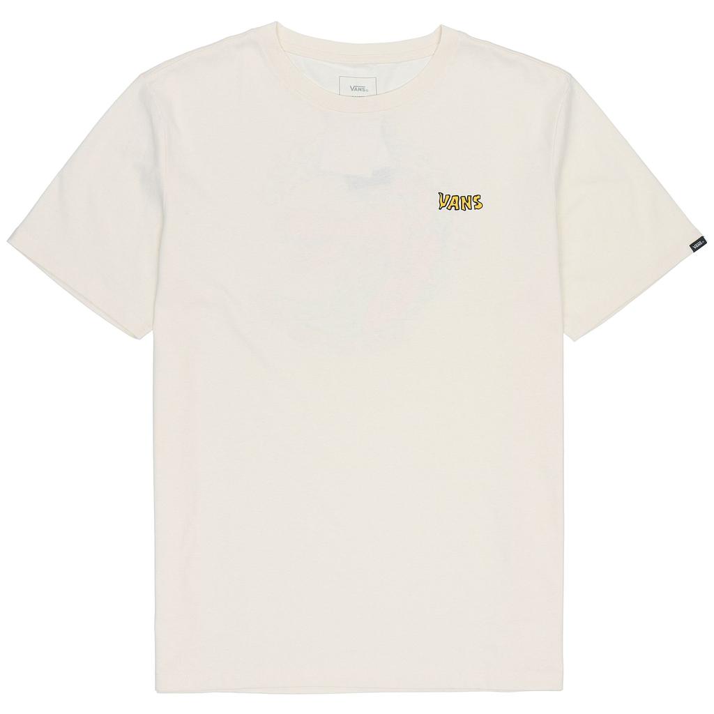 Vans Casual Cartoon Dinosaur Pattern Round Neck Short Sleeve T-Shirt Men Tops Off-White VN0A7PZF3KS