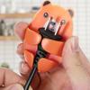 Cute Bear Plugs Holders Adhesive Wall Hook Plastic Phone Charger Holders No Drilling Needed Wall Mounted Organizer for Plugs Charger Storage
